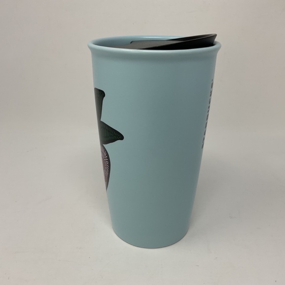 Starbucks 2019 Love Valentine Stitch Blue 12oz Ceramic Coffee Tumbler - Picture 9 of 9